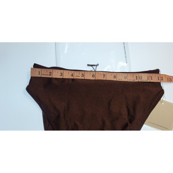 SAME LOS ANGELES BIKINY WOMENS Knotted Top And High Weist Bootom M 90's Brown - Picture 6 of 9